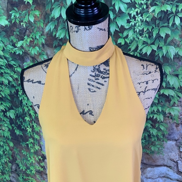 LULU'S Groove Thing Golden Swing Mini Dress, S - Picture 9 of 11